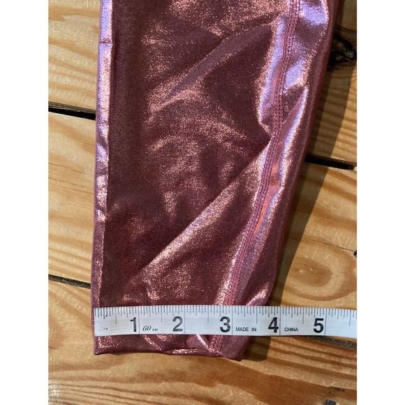 NWT Nike Dri Fit Metallic Leggings Size Small Women’s Pink Mid Rise MSRP $85 - Picture 10 of 10